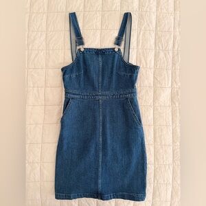 Madewell - Size 0 - Blue Denim overall Zip-Up Dress